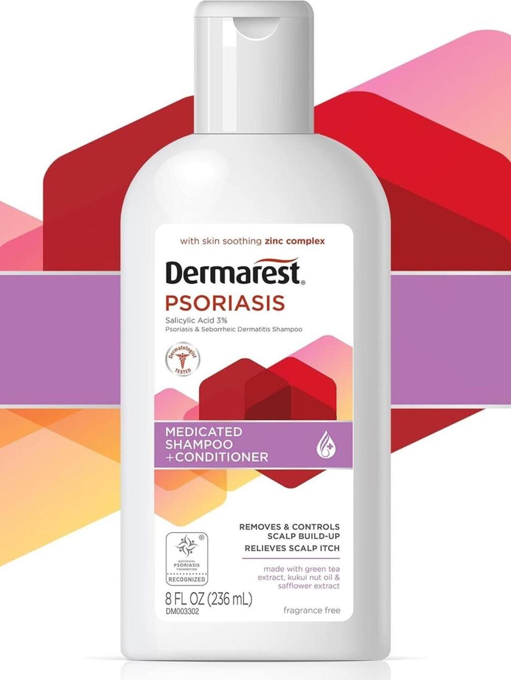 Dermarest Psoriasis Medicated Shampoo and Conditioner 8oz, EXP: 2027